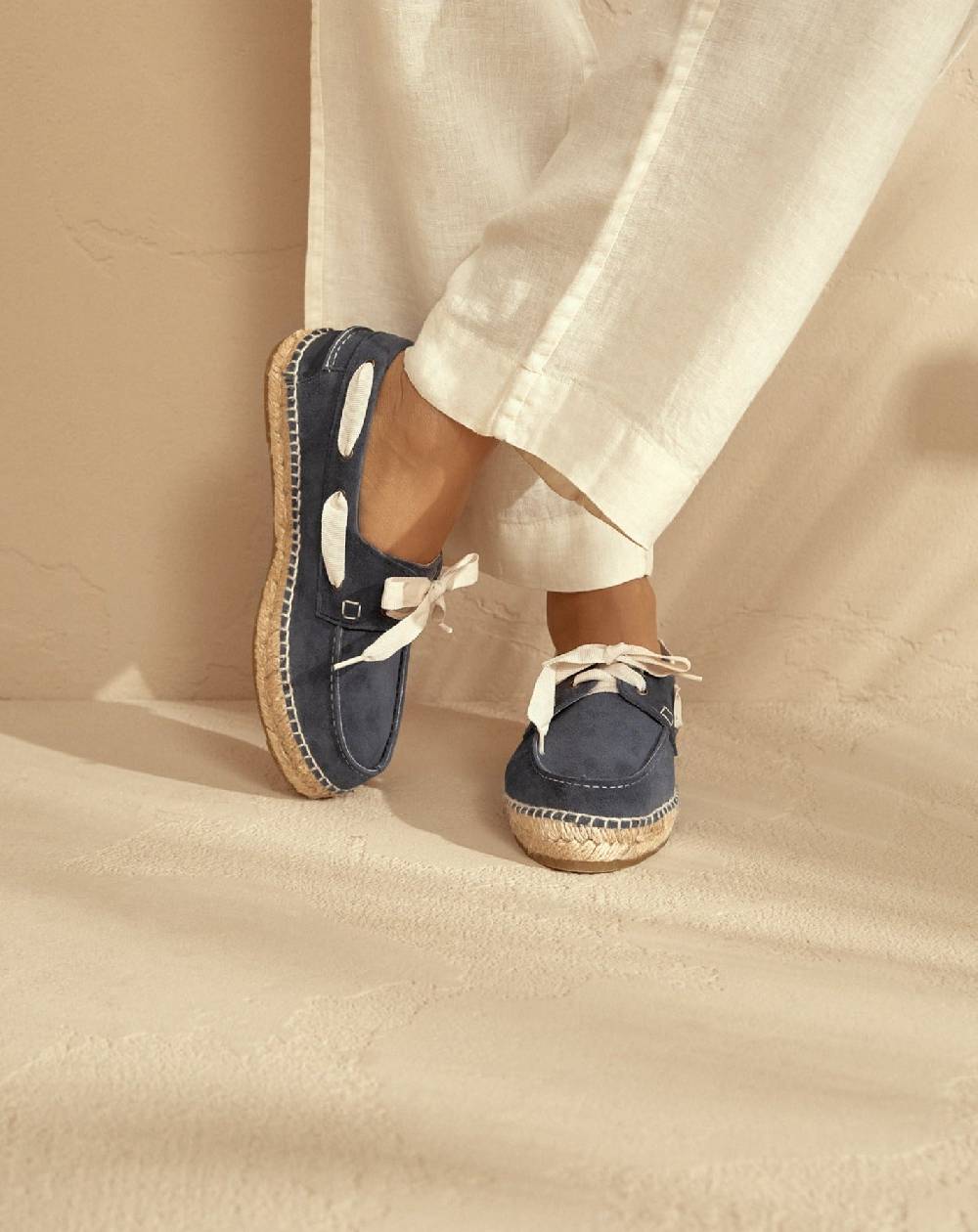 Manebí Suede Boat-Shoes Espadrilles - Hamptons Patriot Blue Affare Del Giorno