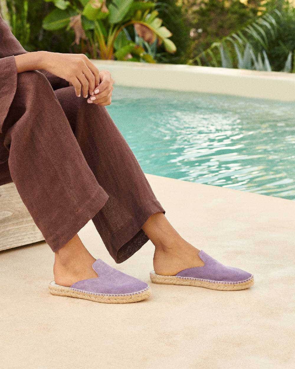 Manebí Suede Mules - Wisteria Lilac Prezzo Ridotto