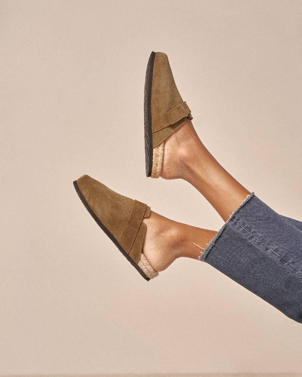 Manebí Suede Clog Mules - Hamptons Kaki Green Hotsell
