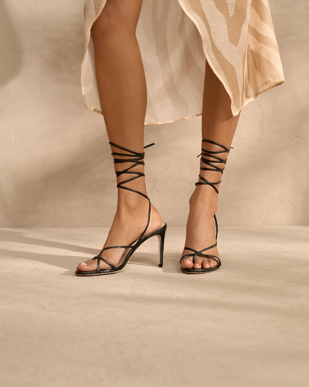Manebí Scarpe col tacco in pelle Alex - Infradito - Nero Nuova