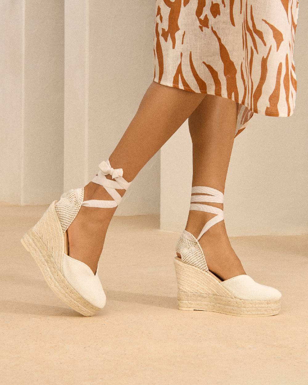 Manebí Organic Hemp Heart-Shaped|Wedge Espadrilles - La Havana White Qualità Garantita