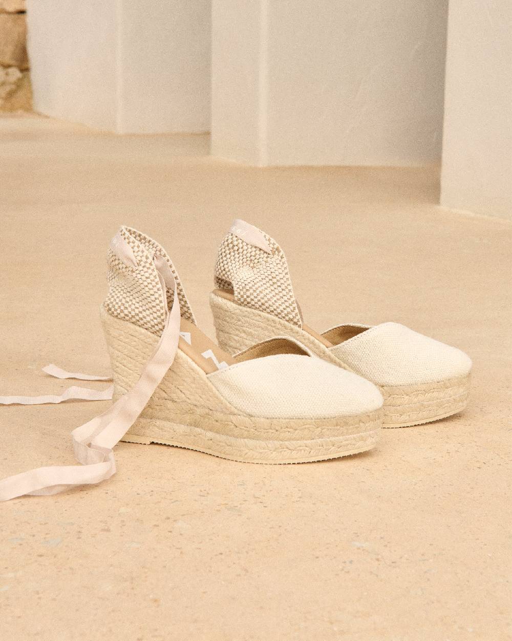 Manebí Organic Hemp Heart-Shaped|Wedge Espadrilles - La Havana White Qualità Garantita