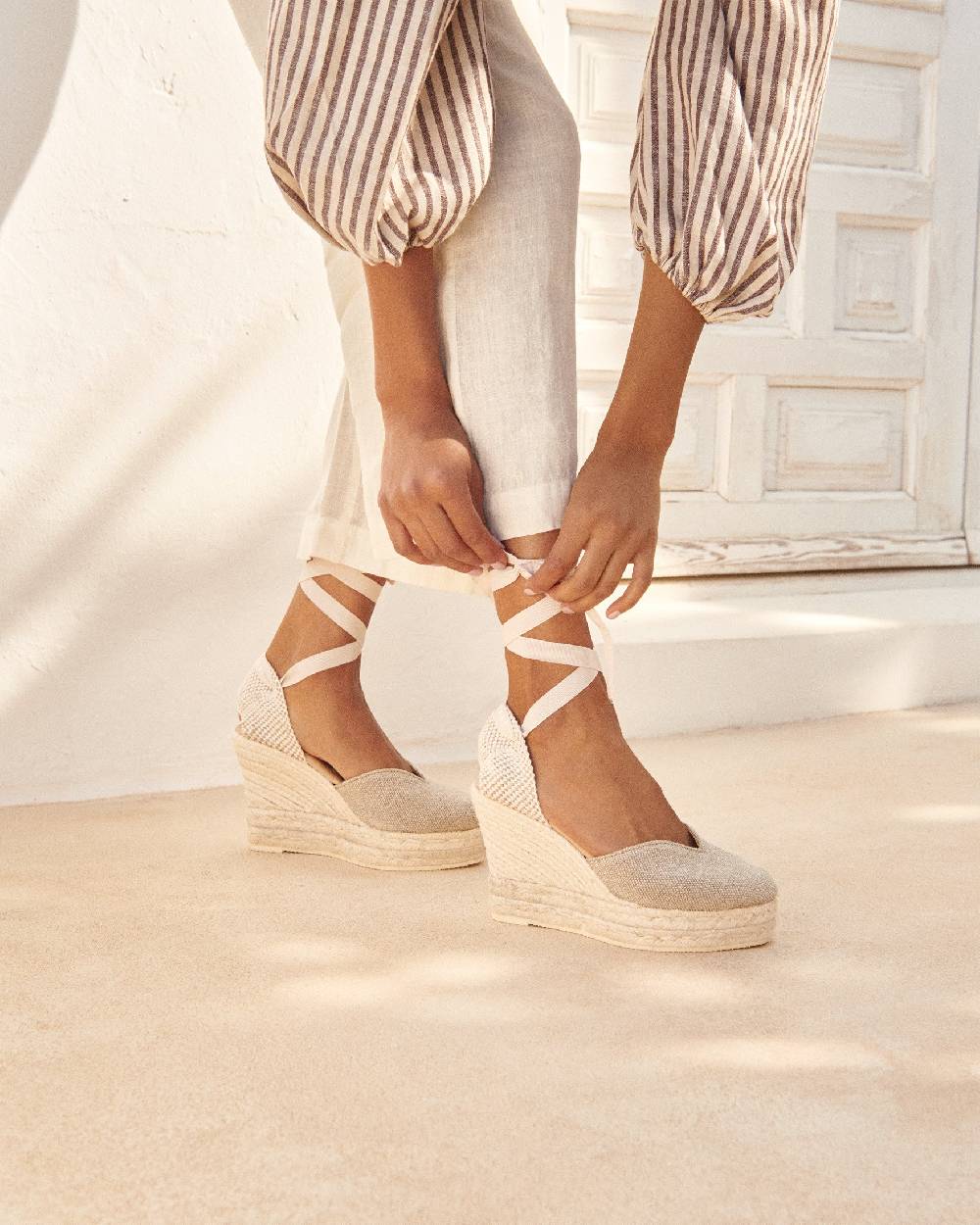 Manebí Organic Hemp Heart-Shaped|Wedge Espadrilles - La Havana Natural Negozi Online