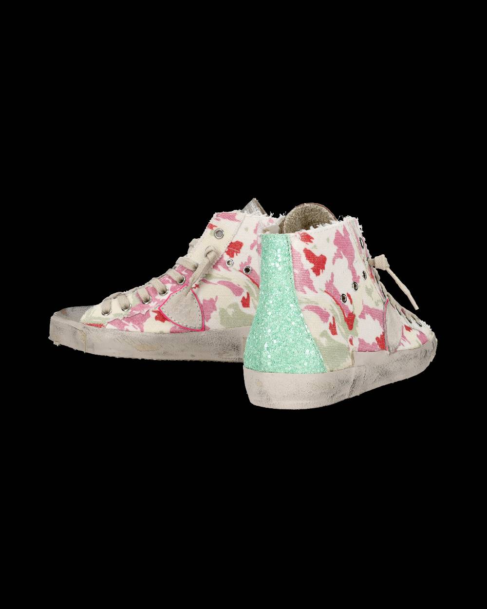 ﻿Philippe Model Sneaker alte Prsx High donna - verde e fucsia Qualità