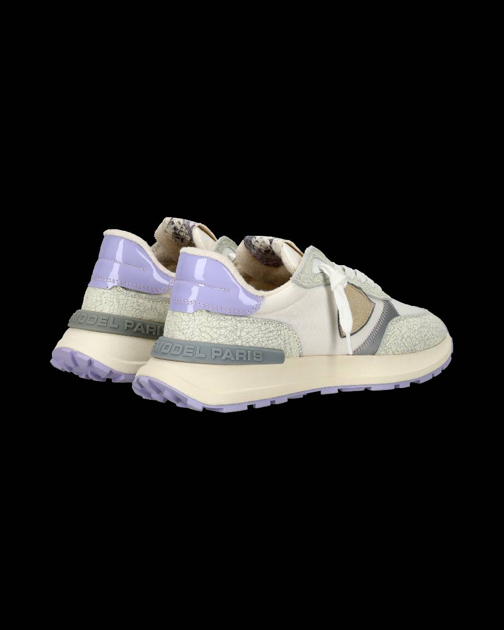 Philippe Model Sneaker sportive Antibes da donna in nylon e pelle - Bianco e viola Super Saving Price