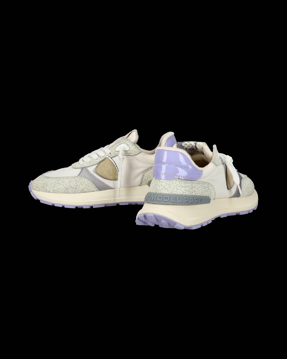 Philippe Model Sneaker sportive Antibes da donna in nylon e pelle - Bianco e viola Super Saving Price