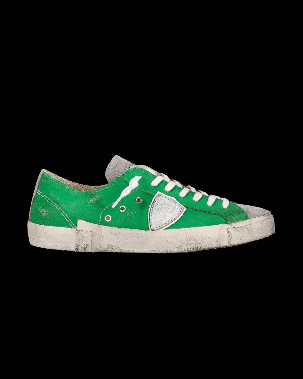 Philippe Model Sneaker basse Prsx uomo - verde e argento Pezzi Unici