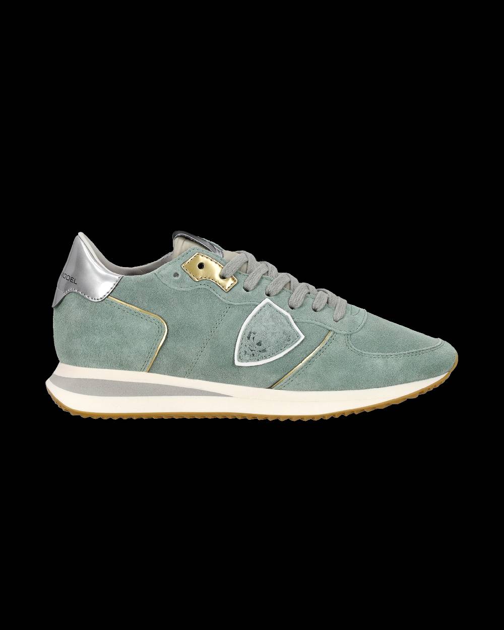 Philippe Model Sneaker casual Trpx da donna in pelle scamosciata - Turchese Shopping Online