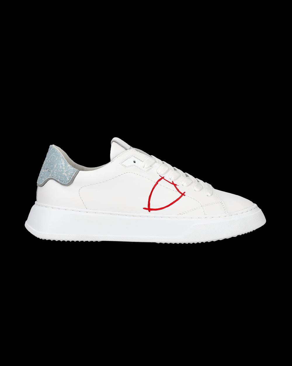 Philippe Model Sneaker bassa Temple uomo - bianco e rosso Economico
