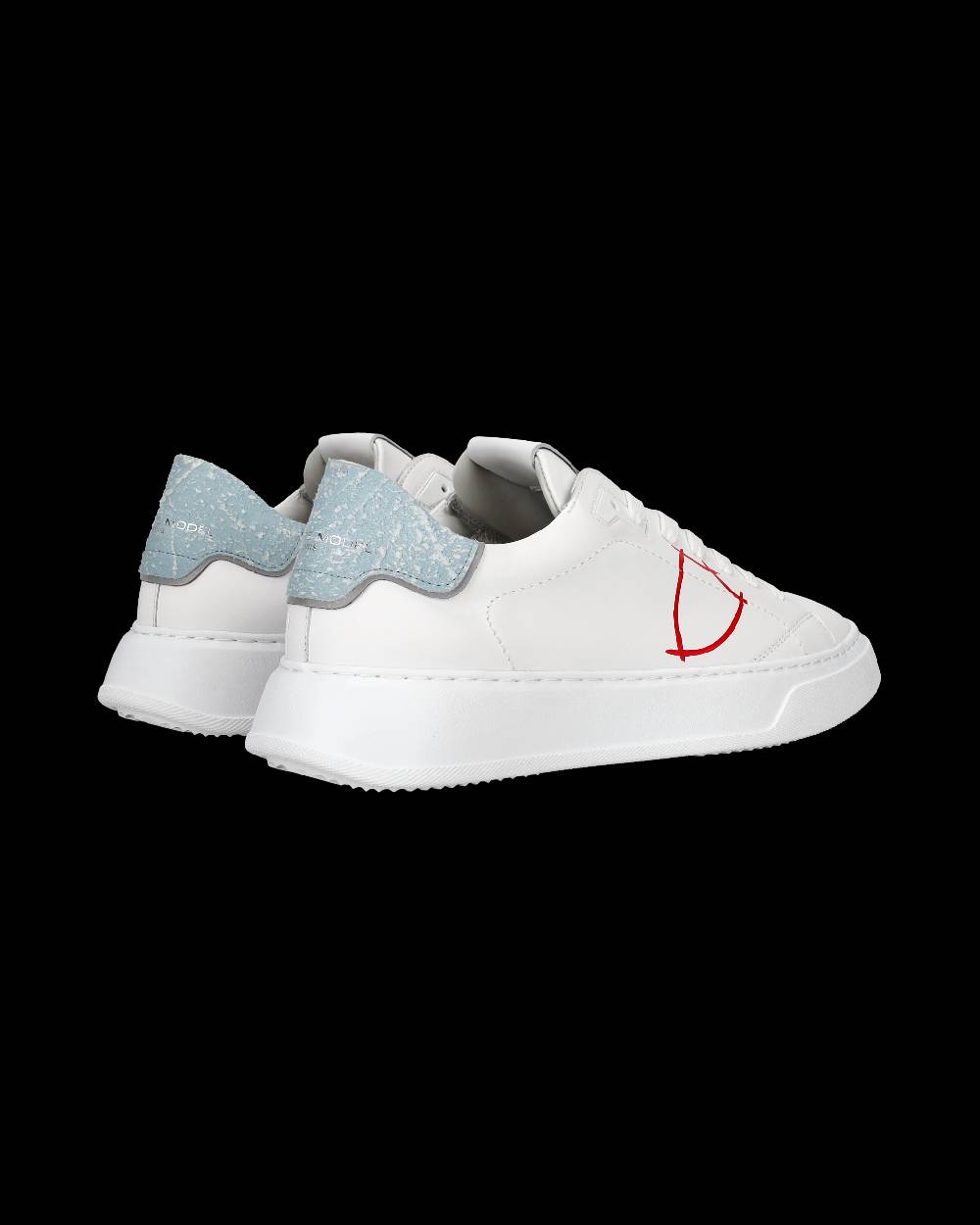 Philippe Model Sneaker bassa Temple uomo - bianco e rosso Economico