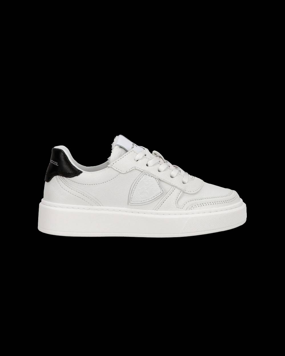 Philippe Model Sneakers basse Nice da Ragazzi in pelle, Bianco Nero Hotsell