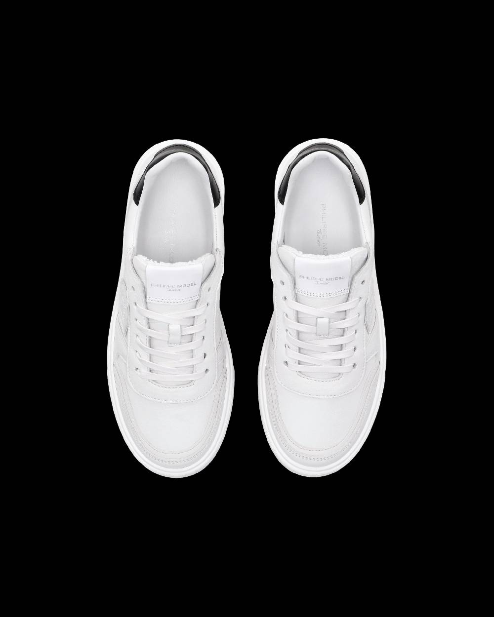 Philippe Model Sneakers Nice da Ragazzi in pelle, Bianco Nero Vendita Calda
