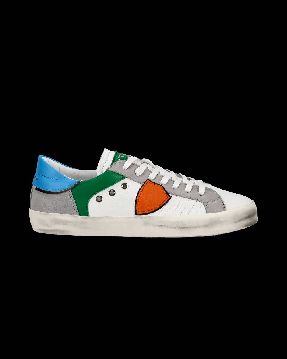 Philippe Model Sneakers basse Paris da Bambino in pelle, Bianco Verde 2025