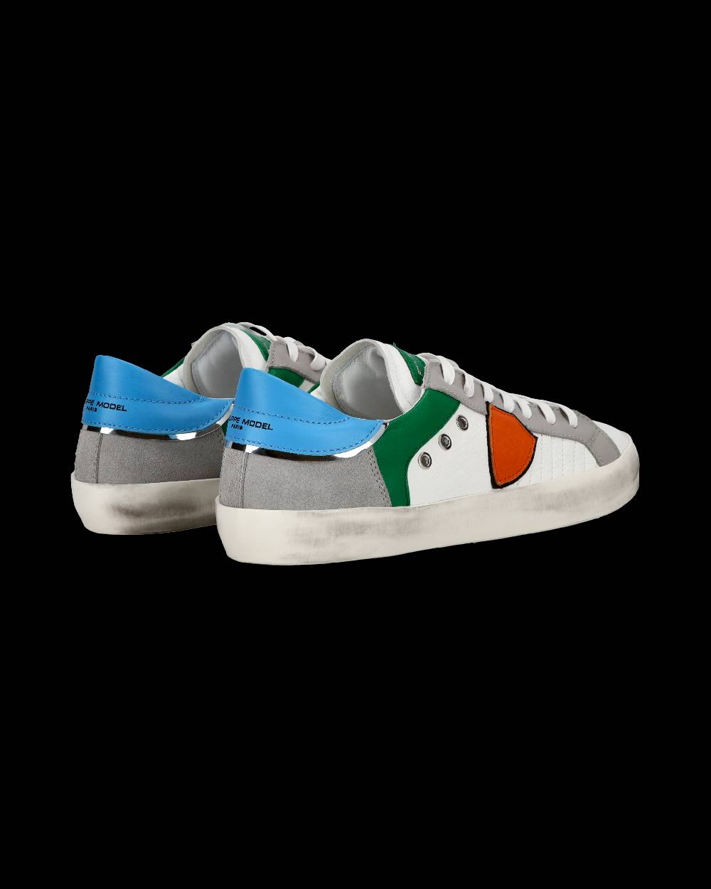 Philippe Model Sneakers basse Paris da Bambino in pelle, Bianco Verde 2025