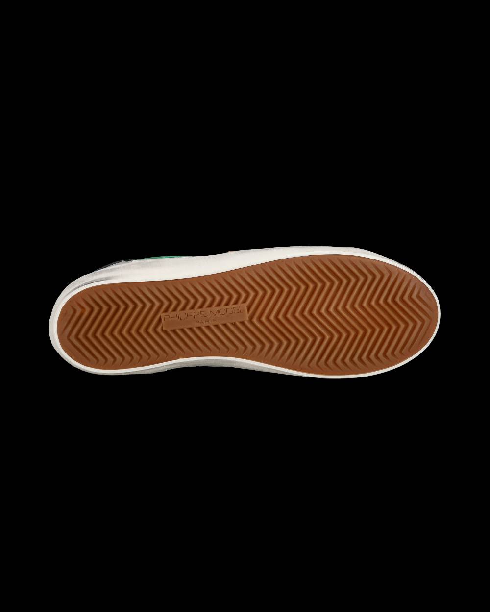 Philippe Model Sneakers basse Paris da Bambino in pelle, Bianco Verde 2025