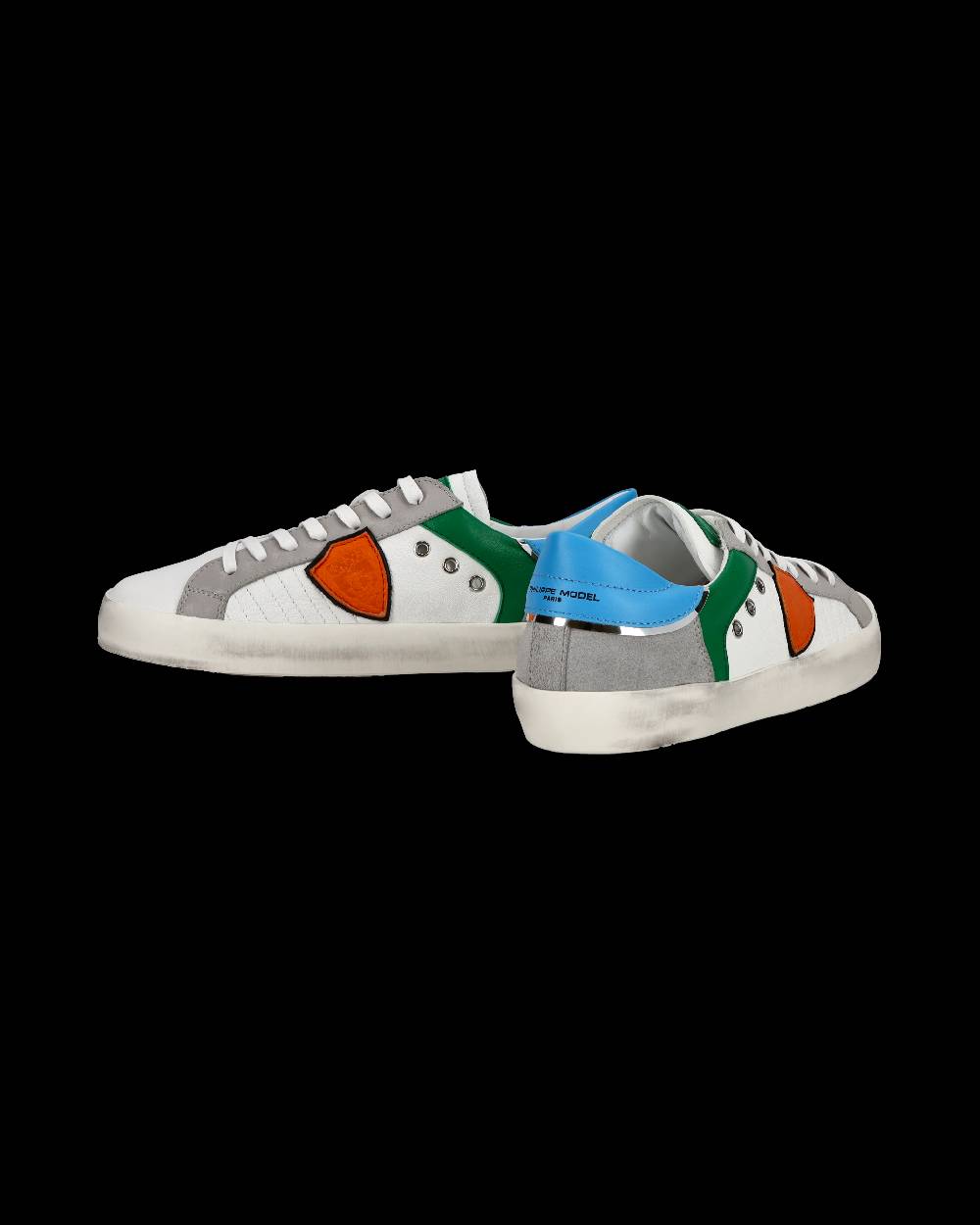 Philippe Model Sneakers basse Paris da Bambino in pelle, Bianco Verde 2025