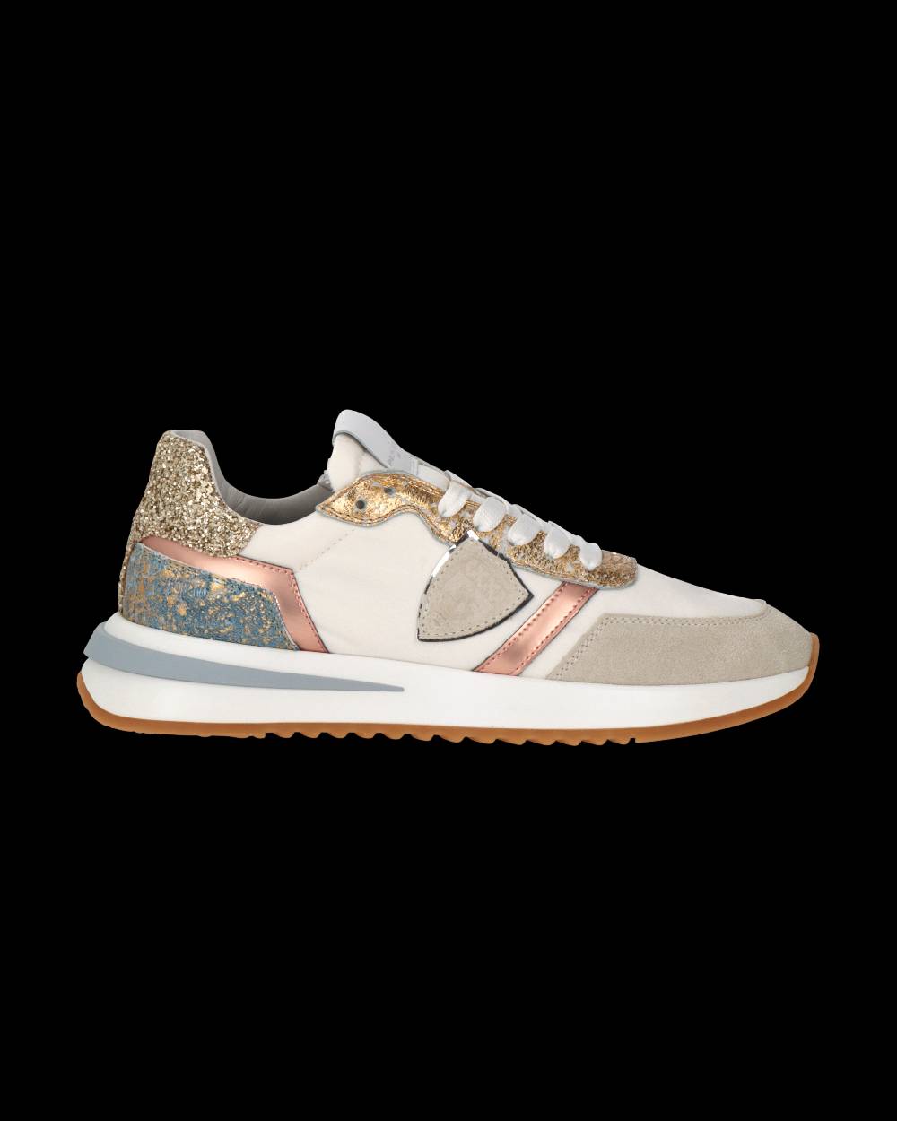 Philippe Model Sneaker Tropez 2.1 Donna, Bianco Oro e Azzurro Fino Al -60%