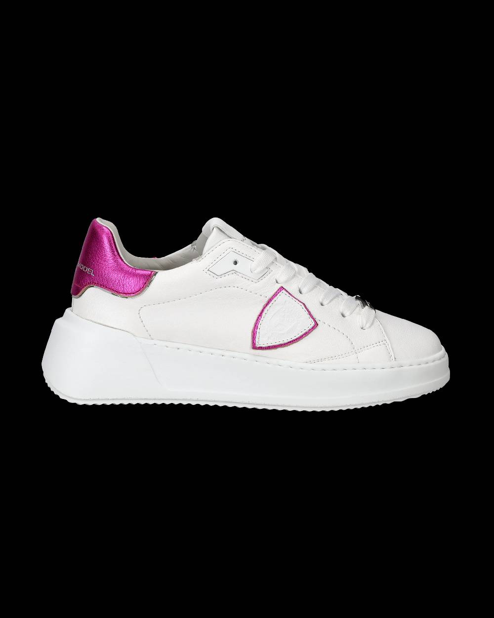 Philippe Model Sneaker basse Tres Temple donna - bianco e fucsia Offerta