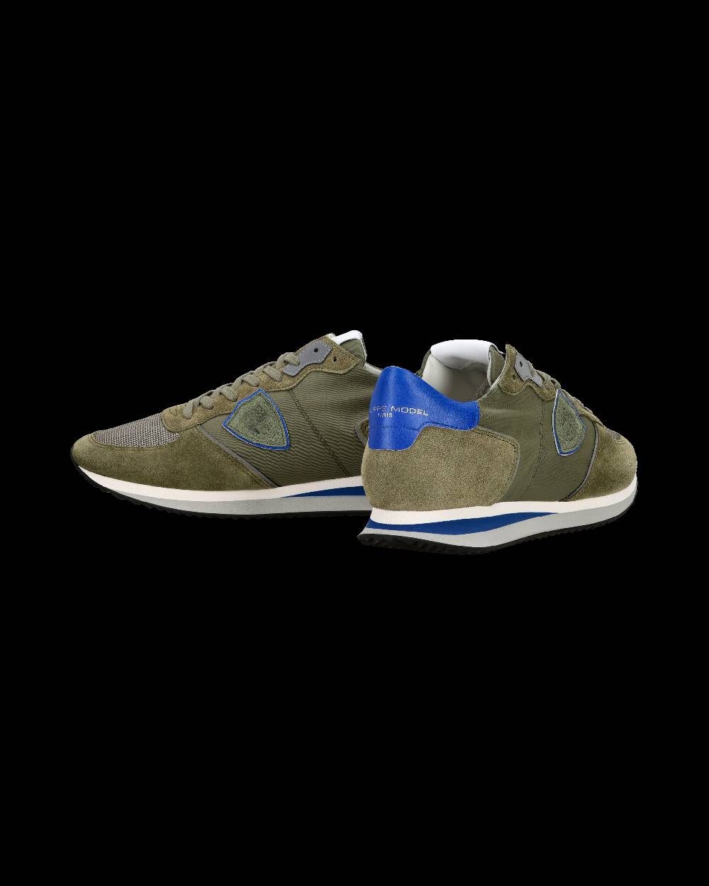 Philippe Model Sneaker casual Trpx da uomo in nylon e pelle - Blu e verde Offerte