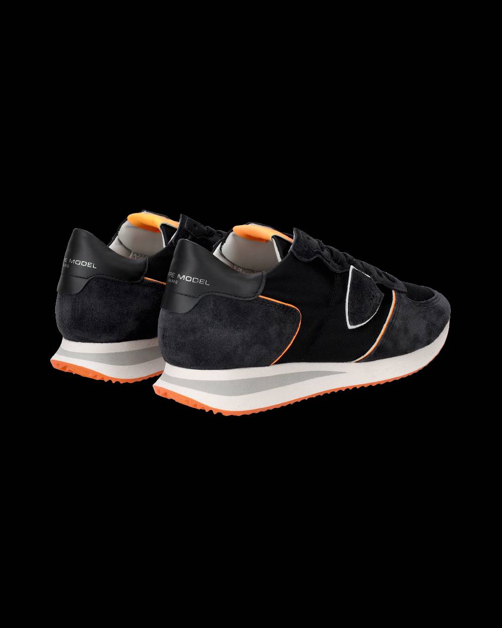 Philippe Model Sneaker basse Trpx uomo - nero e arancio In Saldo