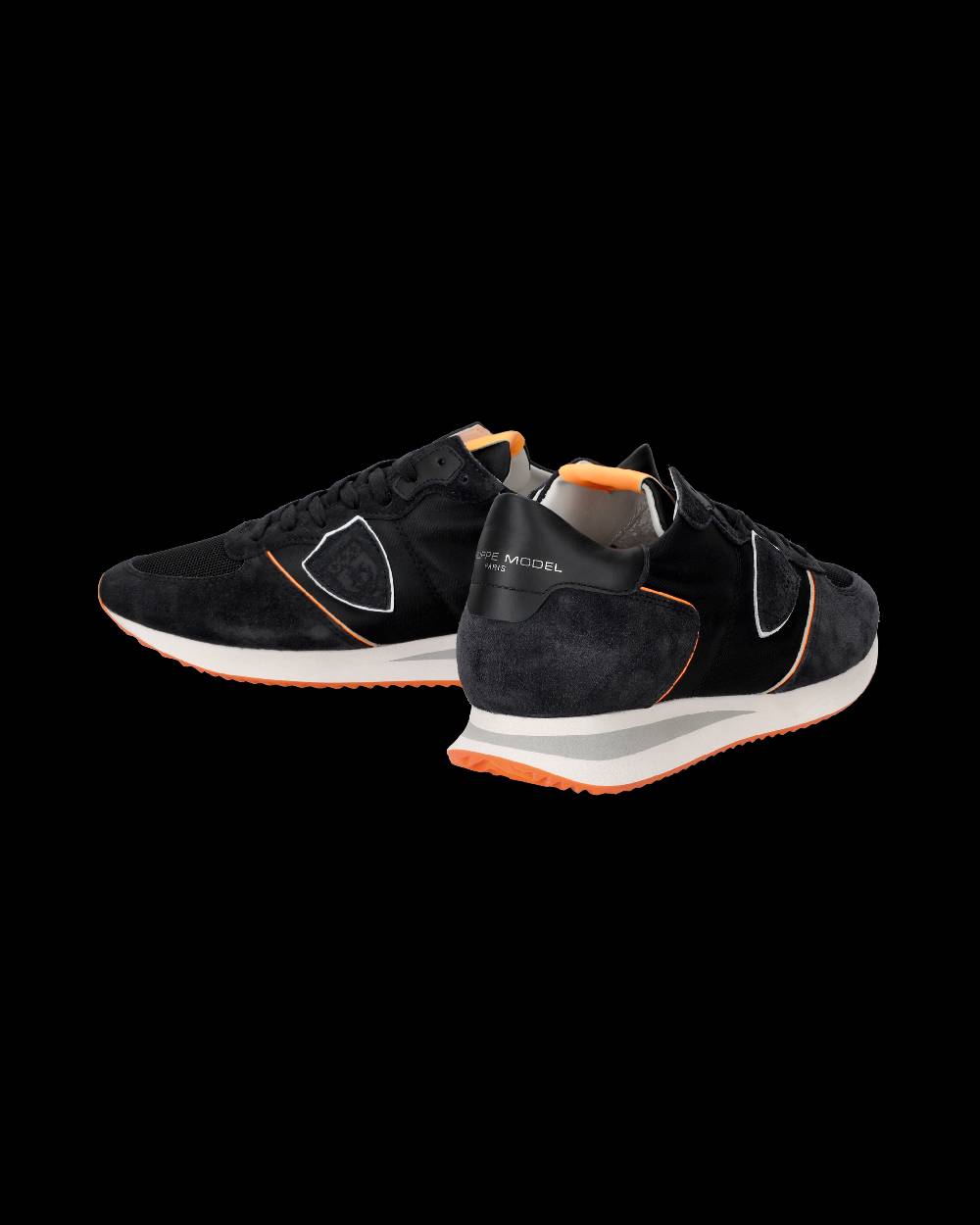 Philippe Model Sneaker basse Trpx uomo - nero e arancio In Saldo
