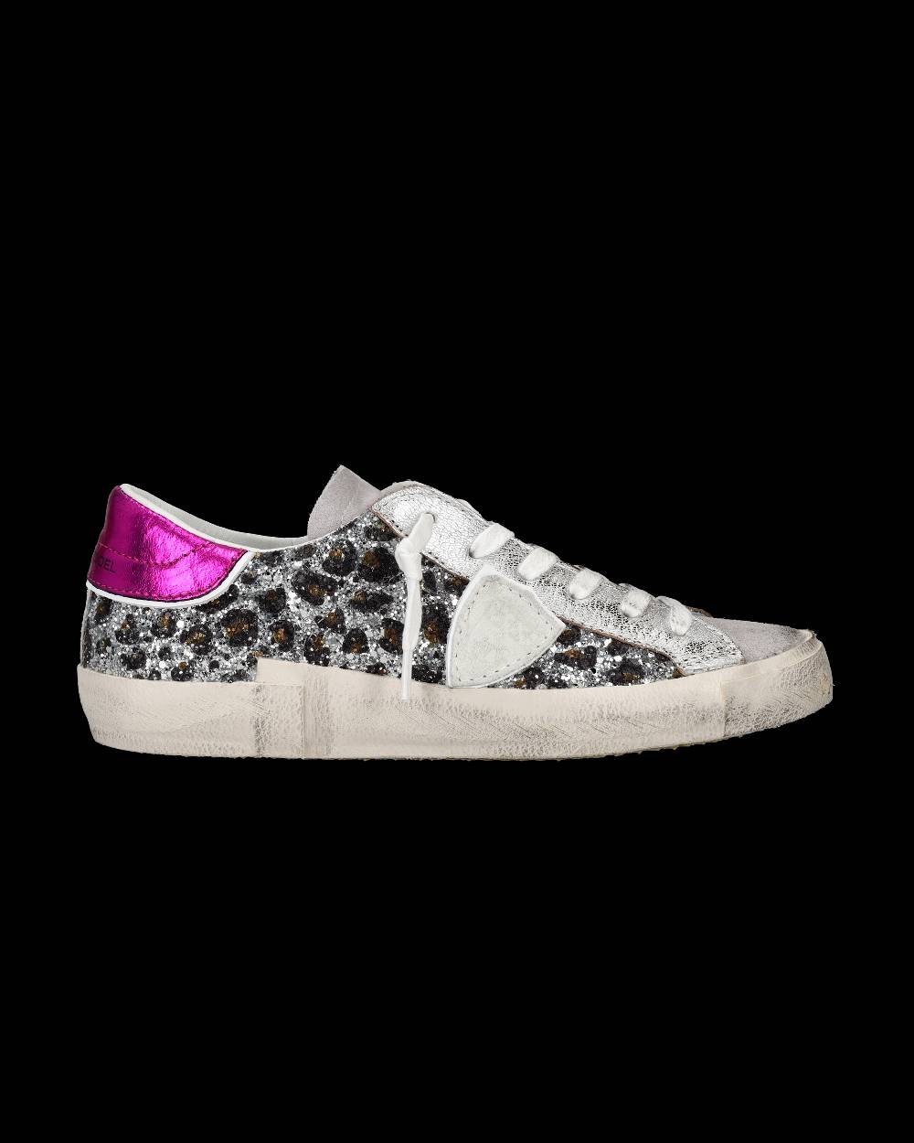 Philippe Model Sneaker bassa PRSX donna - argento, animalier e fucsia 2025