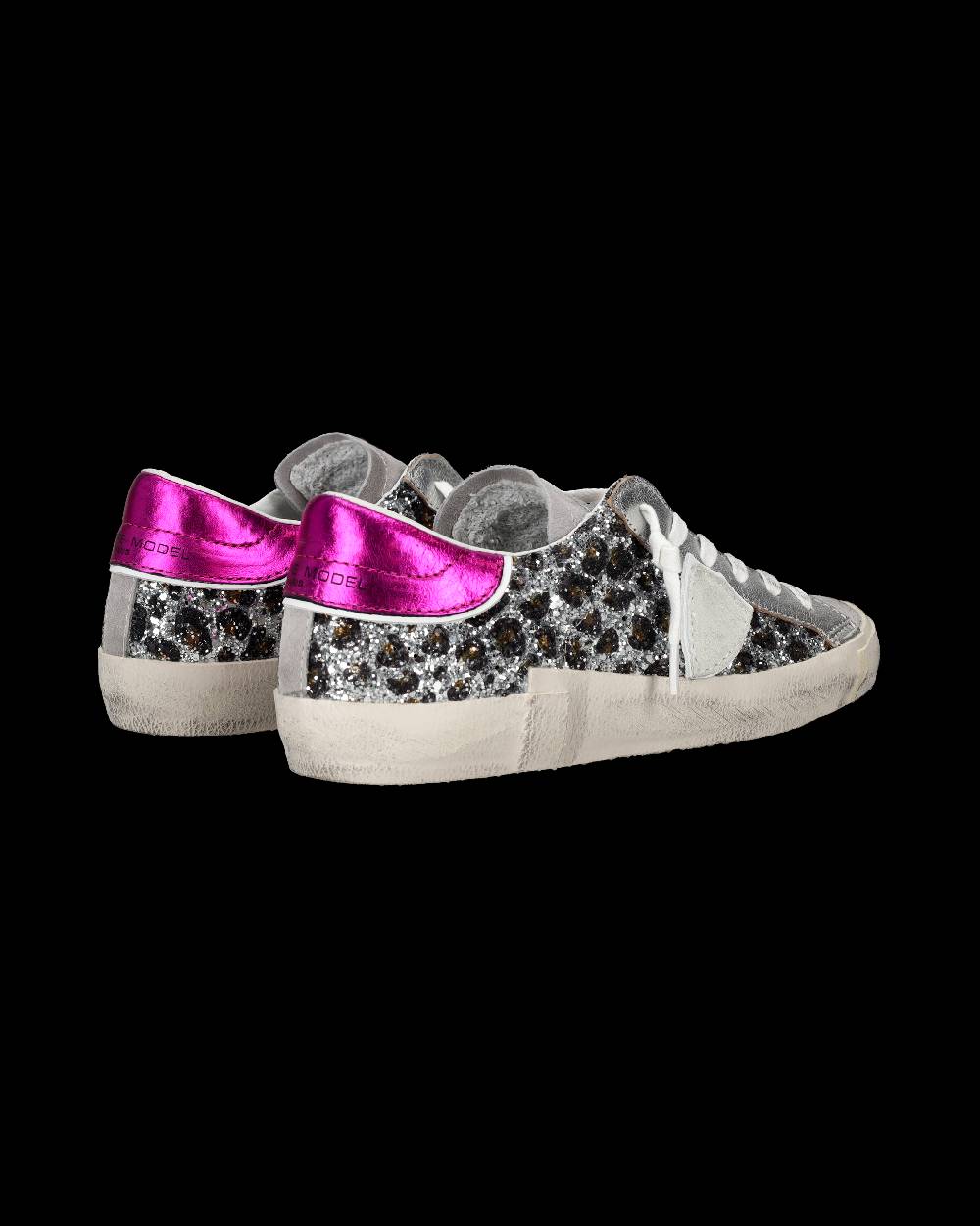 Philippe Model Sneaker bassa PRSX donna - argento, animalier e fucsia 2025