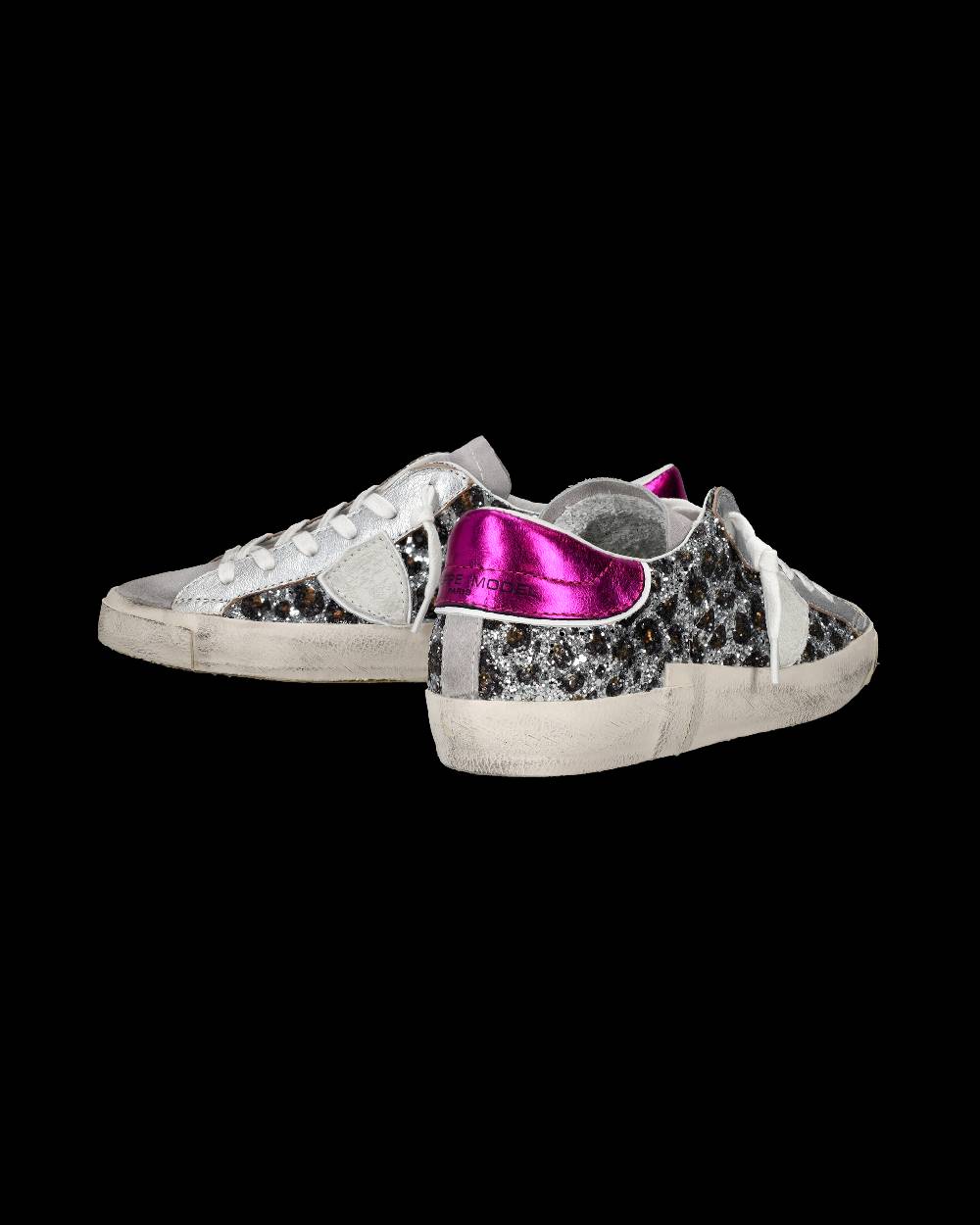 Philippe Model Sneaker bassa PRSX donna - argento, animalier e fucsia 2025