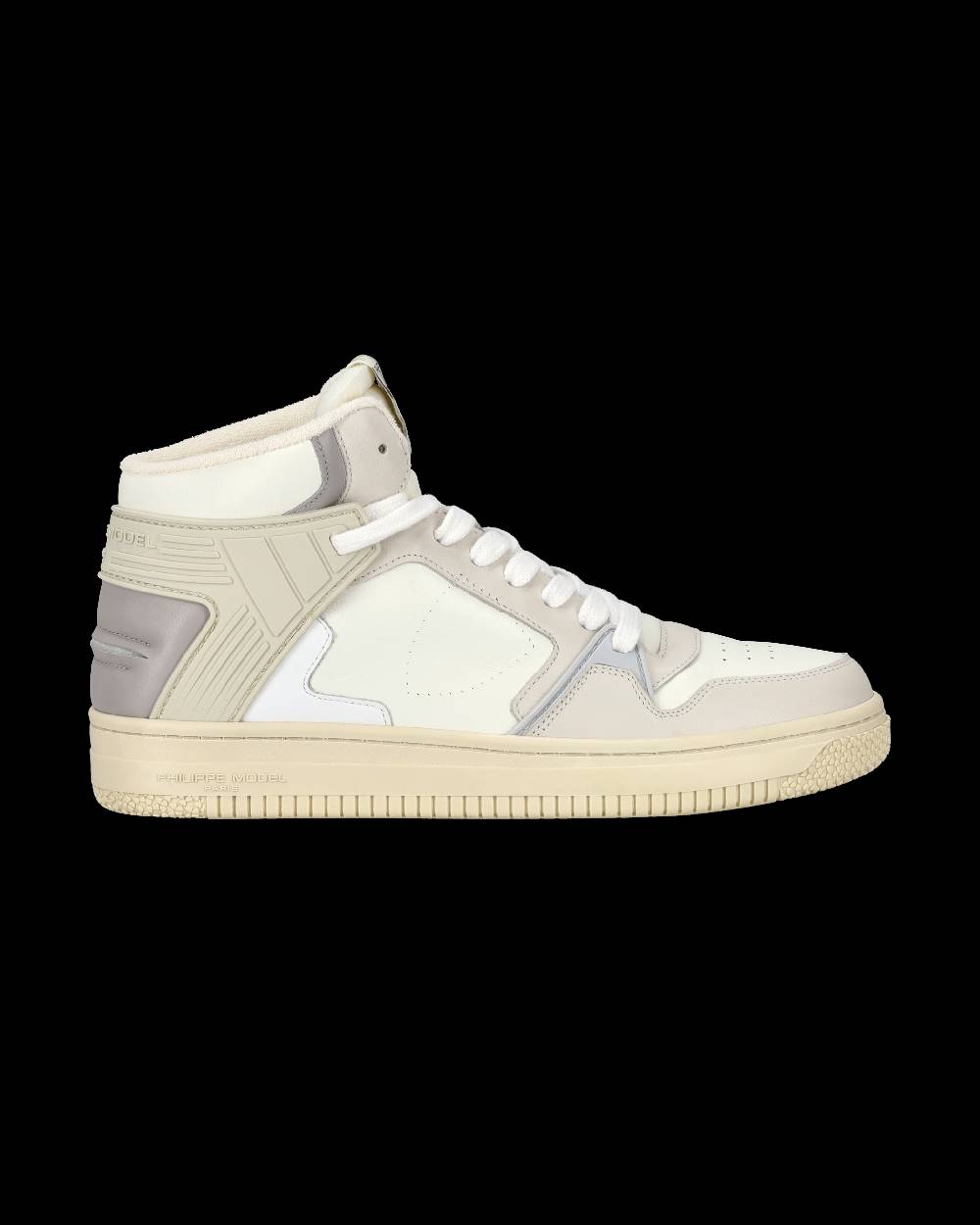 Philippe Model Sneaker streetwear La Grande da uomo in pelle - Grigio e burro Soddisfazione Garantita