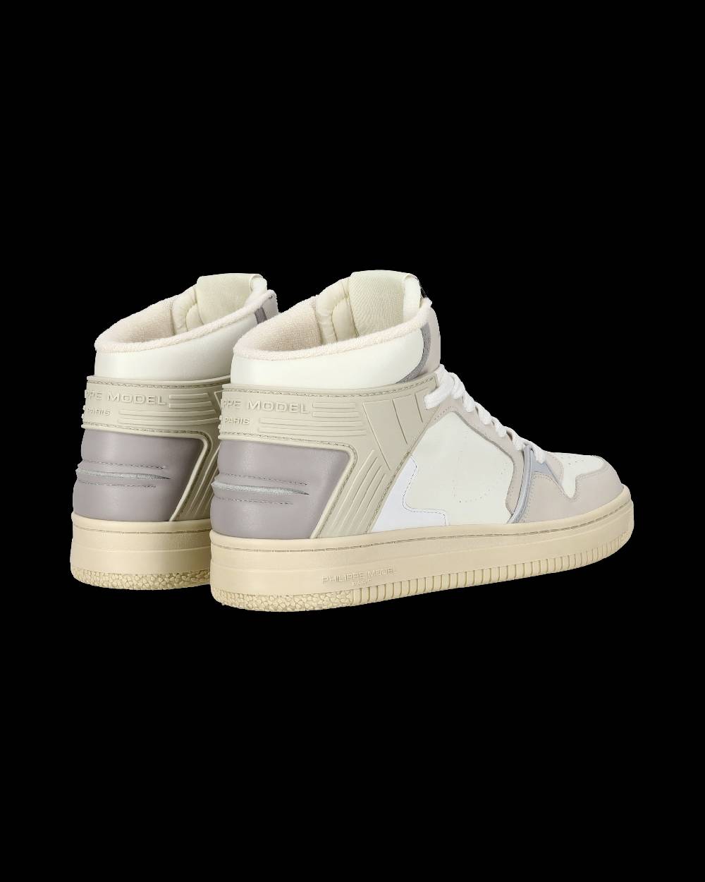 Philippe Model Sneaker streetwear La Grande da uomo in pelle - Grigio e burro Soddisfazione Garantita