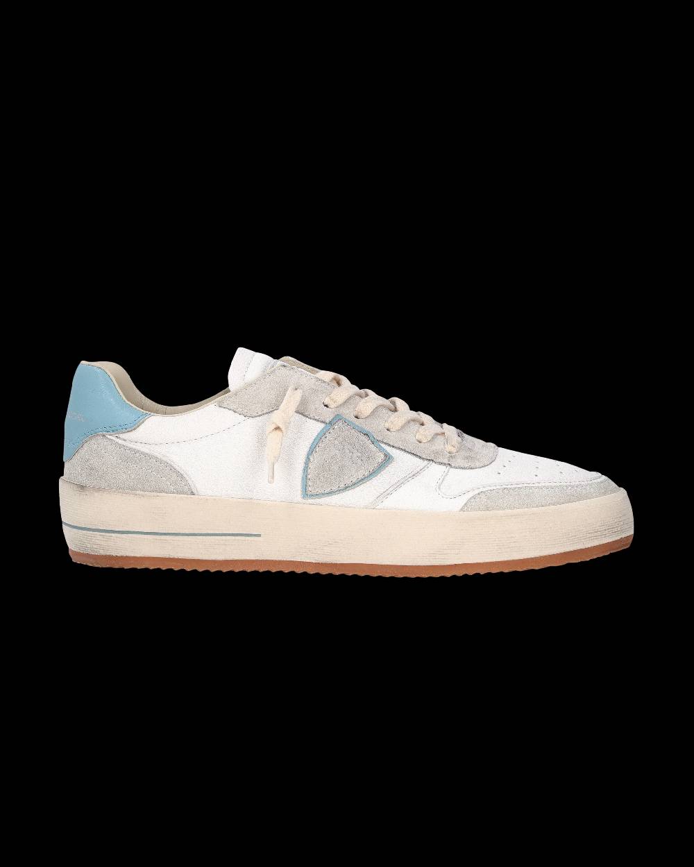 Philippe Model Sneaker Nice Uomo, Bianco e Azzurro Saldi