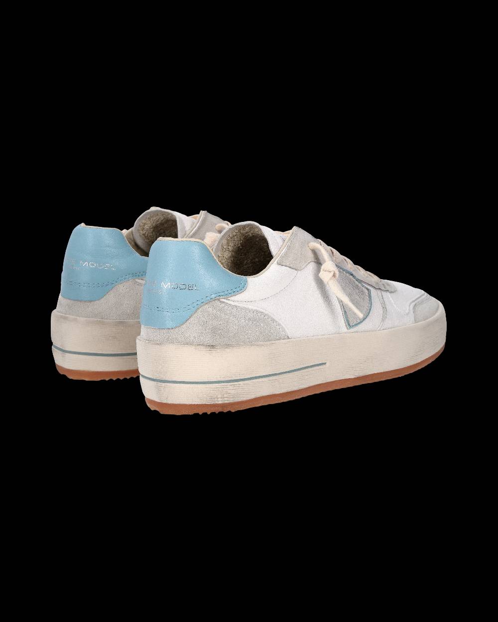 Philippe Model Sneaker Nice Uomo, Bianco e Azzurro Saldi