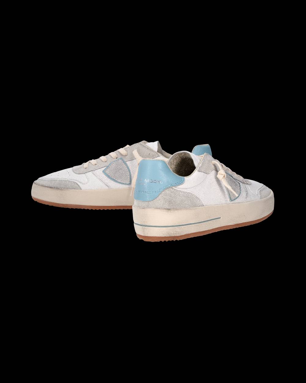 Philippe Model Sneaker Nice Uomo, Bianco e Azzurro Saldi