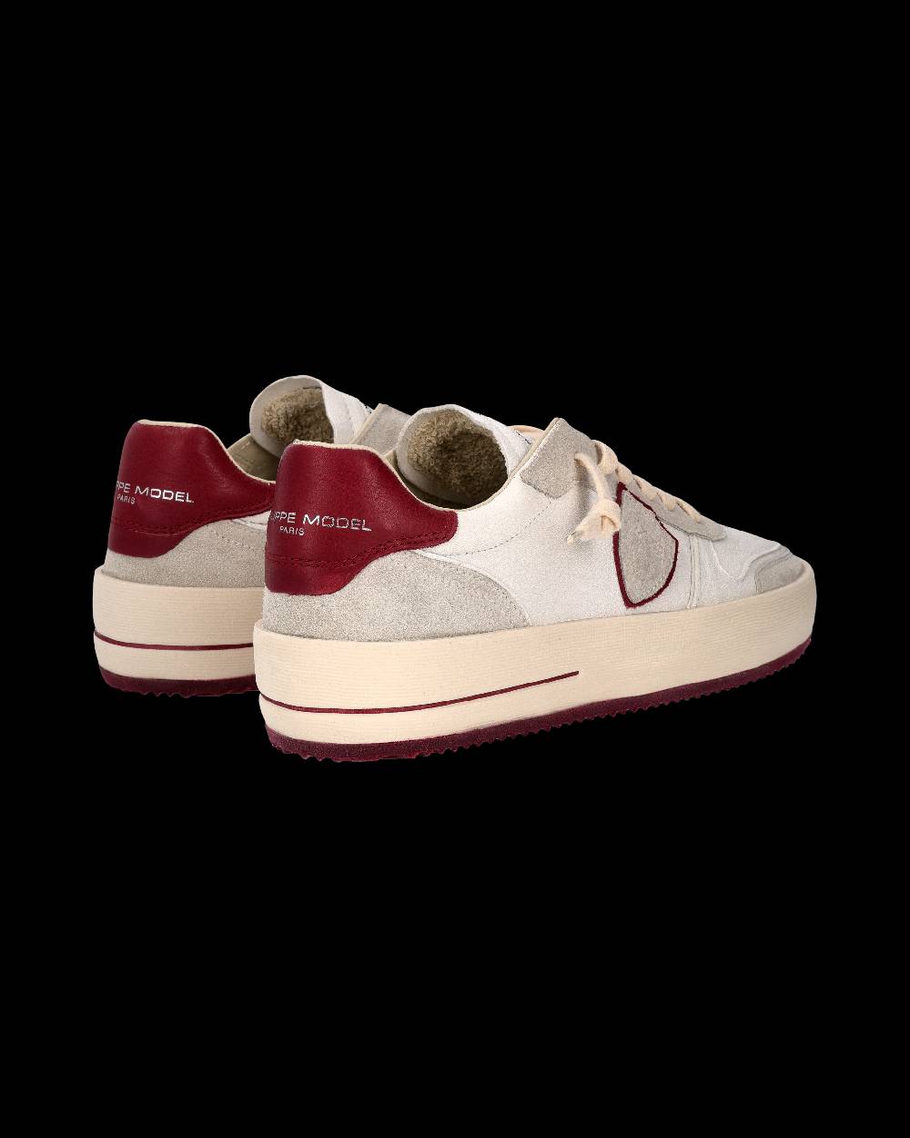 Philippe Model Sneaker Nice Uomo, Bianco e Bordeaux Offerte