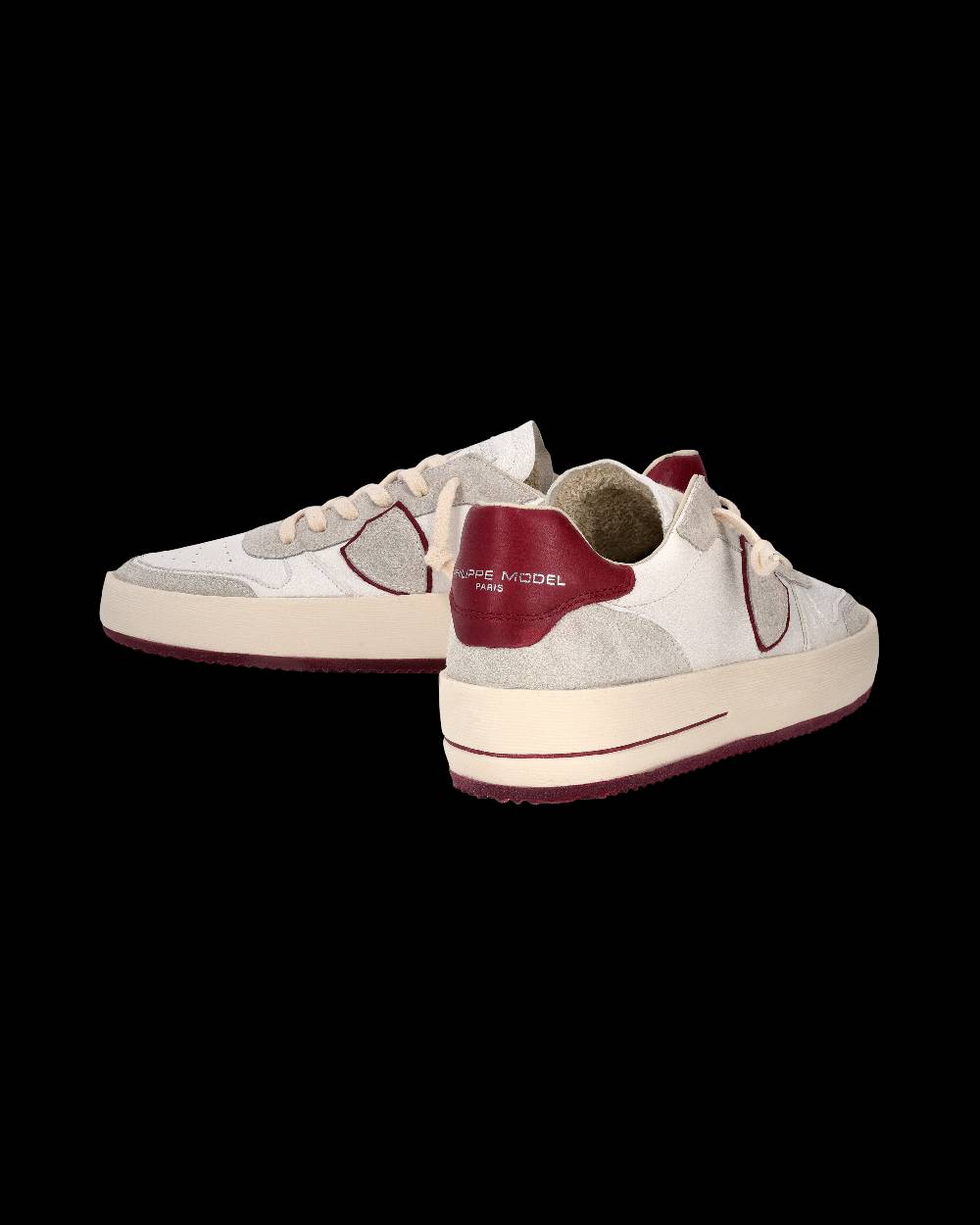 Philippe Model Sneaker Nice Uomo, Bianco e Bordeaux Offerte