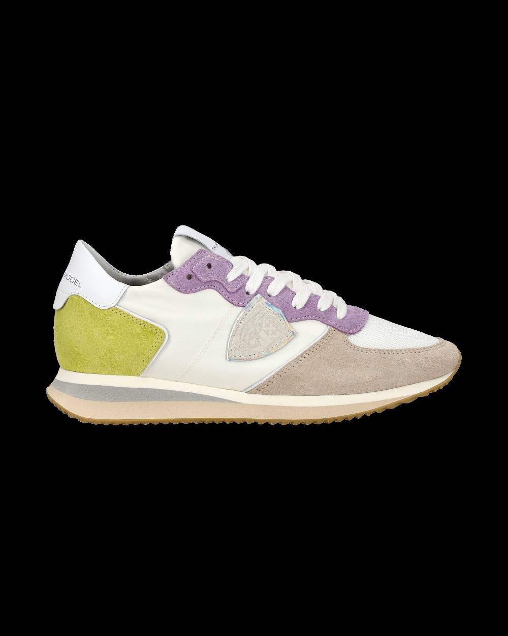 Philippe Model Sneaker casual Trpx da donna in nylon e pelle - Bianco e viola Nuova