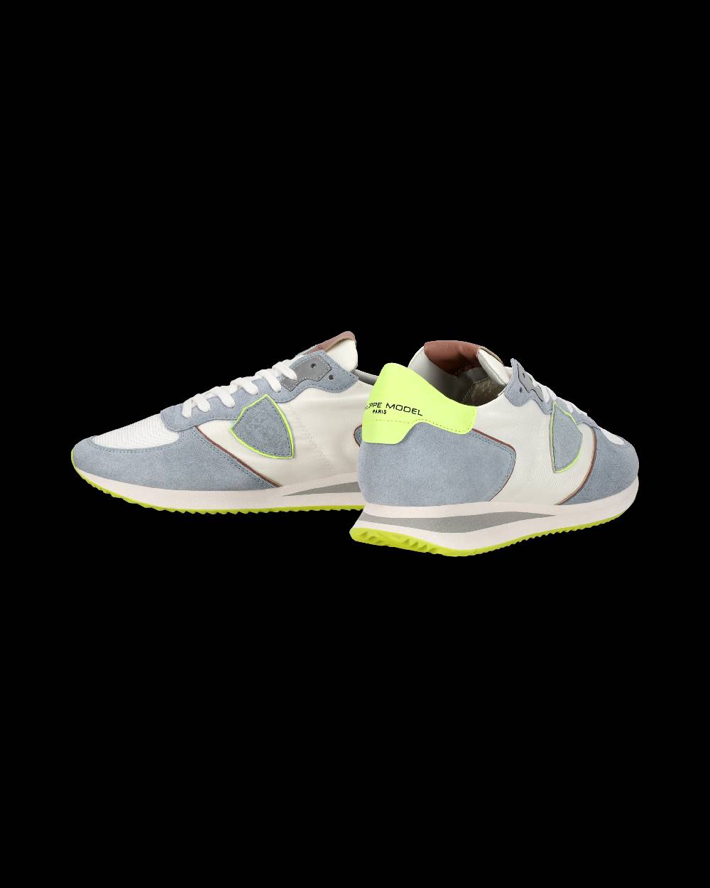 Philippe Model Sneaker casual Trpx da uomo in nylon e pelle - Azzurro e giallo Qualità