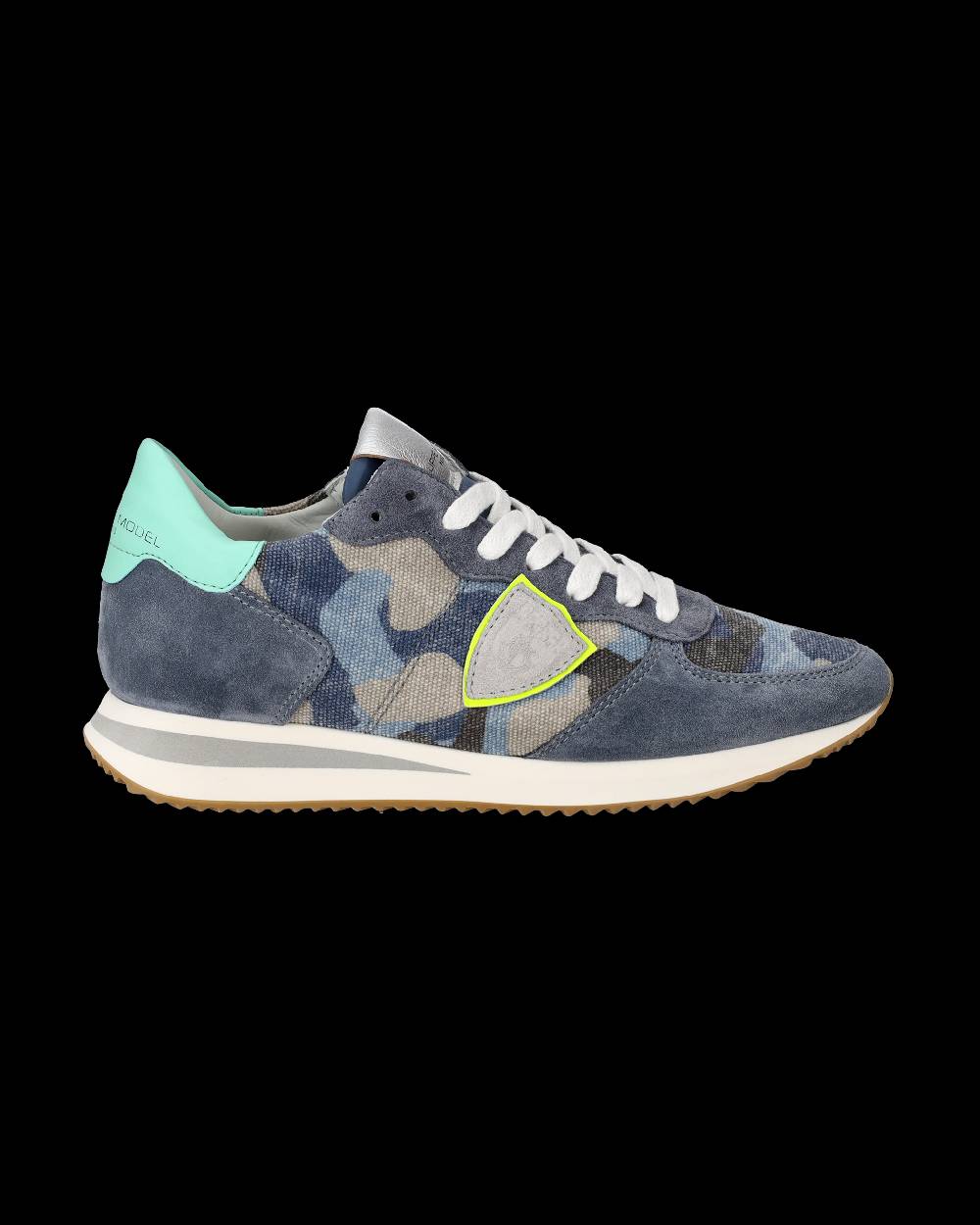 Philippe Model Sneakers Trpx da Donna Blu e Gialle in Tessuto Tecnico Vendita