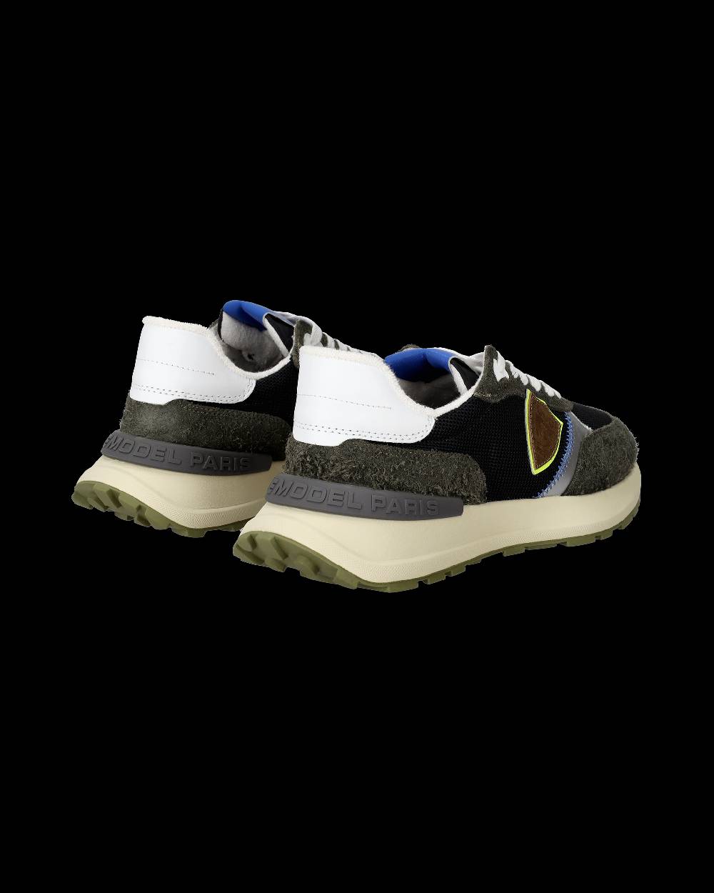 Philippe Model Sneakers basse Antibes da Uomo in nylon e pelle - nero militare Pezzi Unici