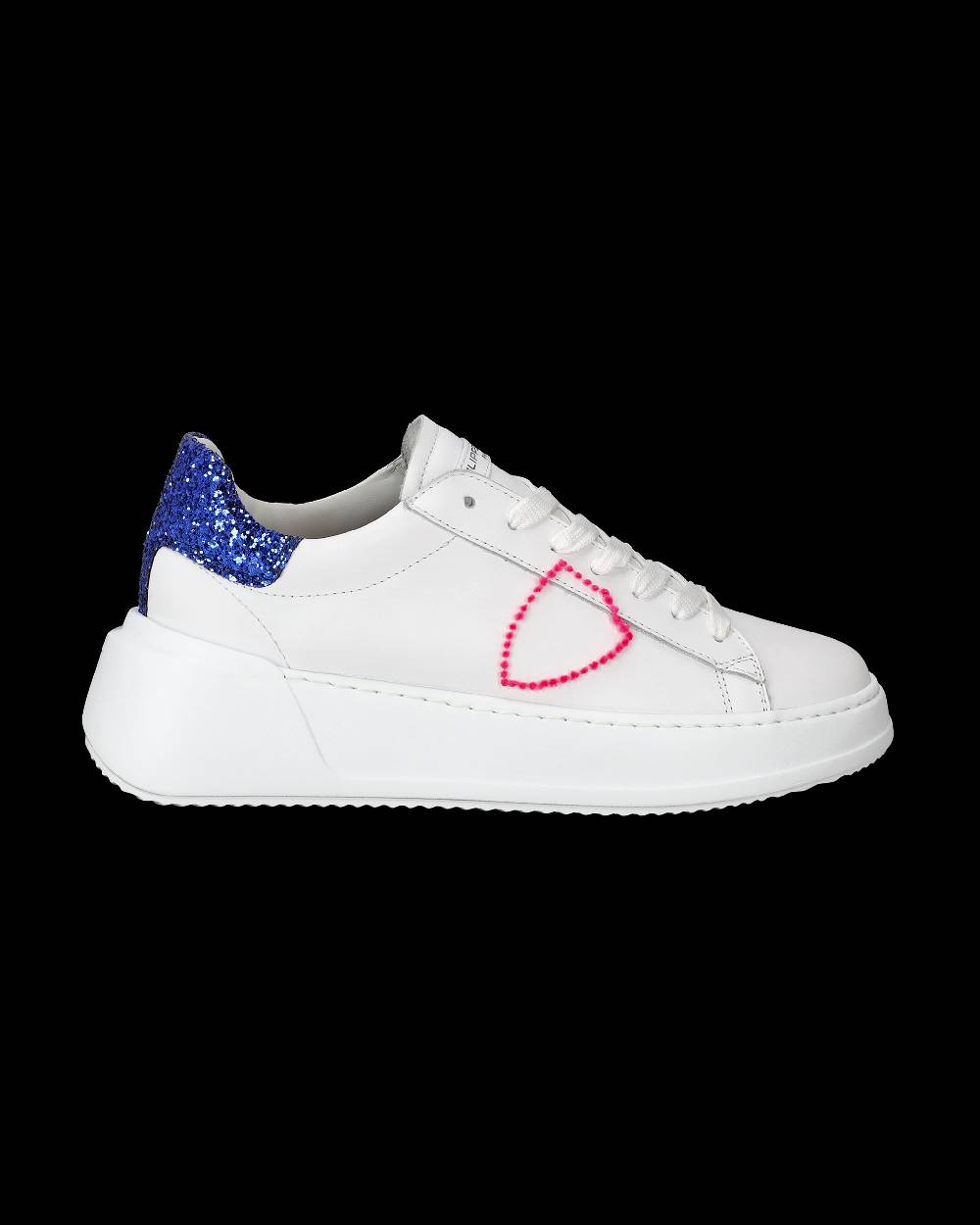 Philippe Model Sneaker basse Tres Temple donna - bianco e bluette Affare Del Giorno