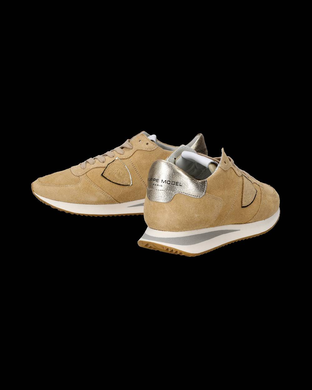 Philippe Model Sneakers Trpx da Donna Beige in Pelle Scamosciata Sottocosto