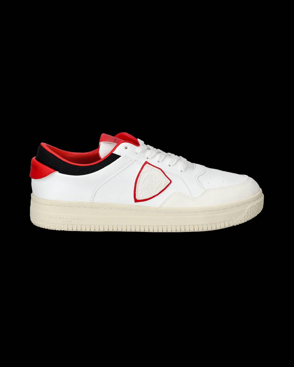 Philippe Model Sneakers Lyon da Uomo Bianche e Rosse in Pelle Riciclata Novità