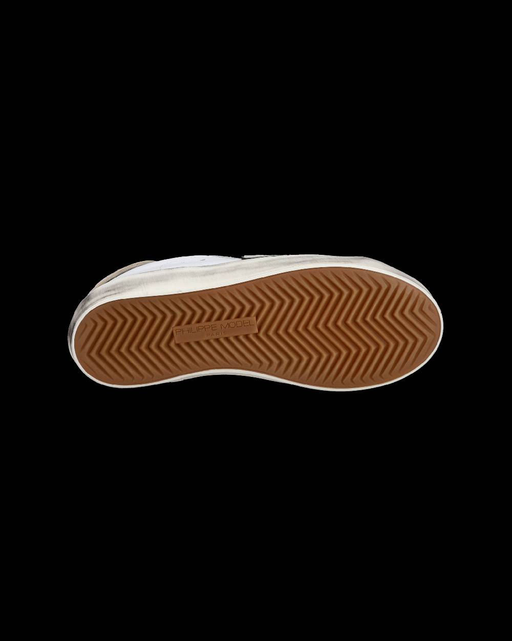 Philippe Model Junior Paris Low-Top Sneakers in Leather, White Blue Sconto