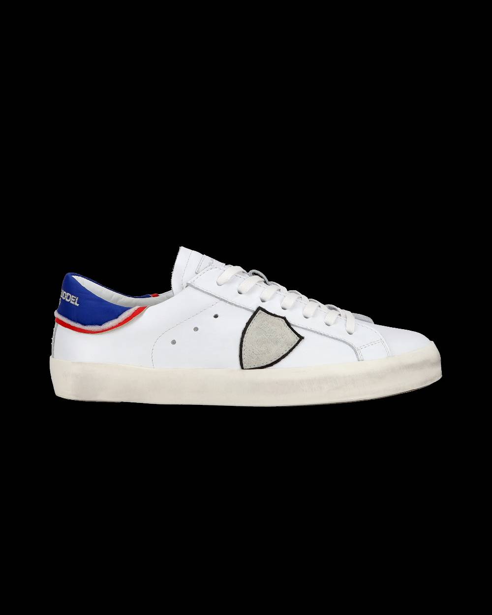 Philippe Model Sneakers basse Paris da Bambino in pelle, Bianco Blu Offerta