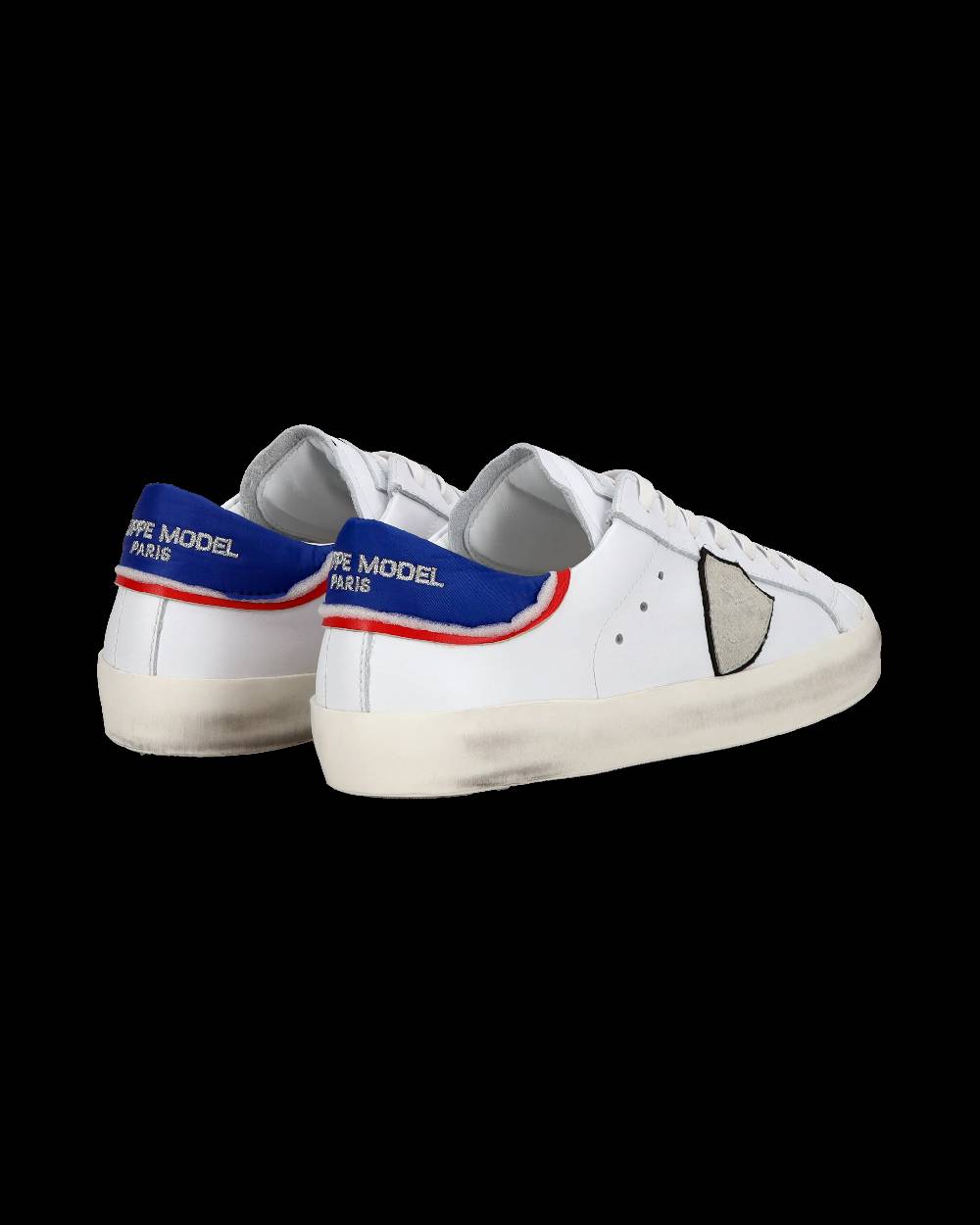 Philippe Model Sneakers basse Paris da Bambino in pelle, Bianco Blu Offerta