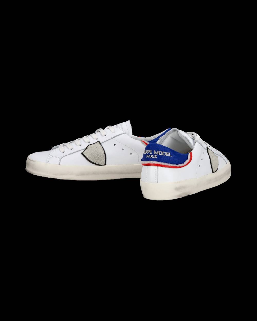 Philippe Model Sneakers basse Paris da Bambino in pelle, Bianco Blu Offerta