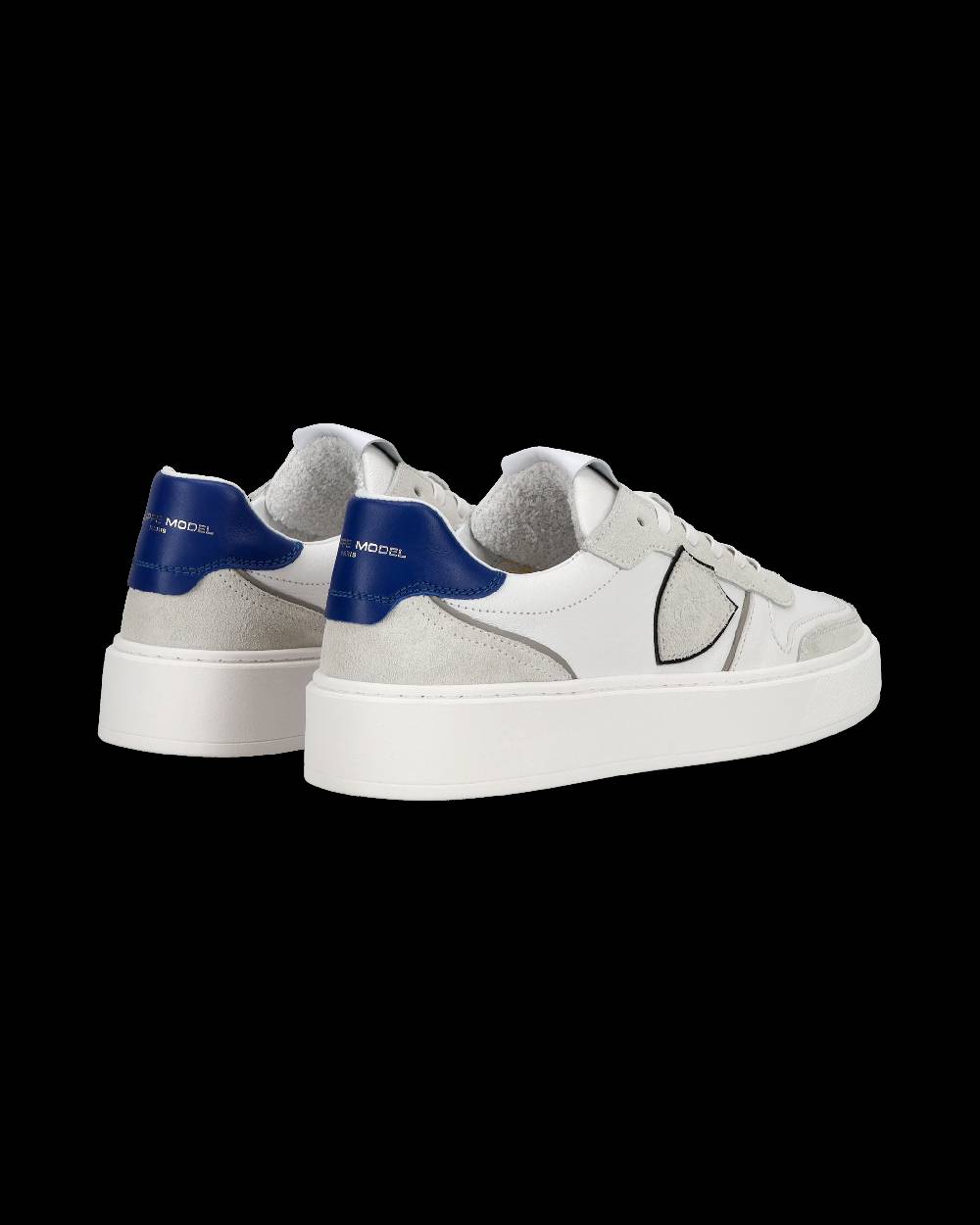 Philippe Model Junior Nice Low-Top Sneakers in Leather, White Blue Hotsell