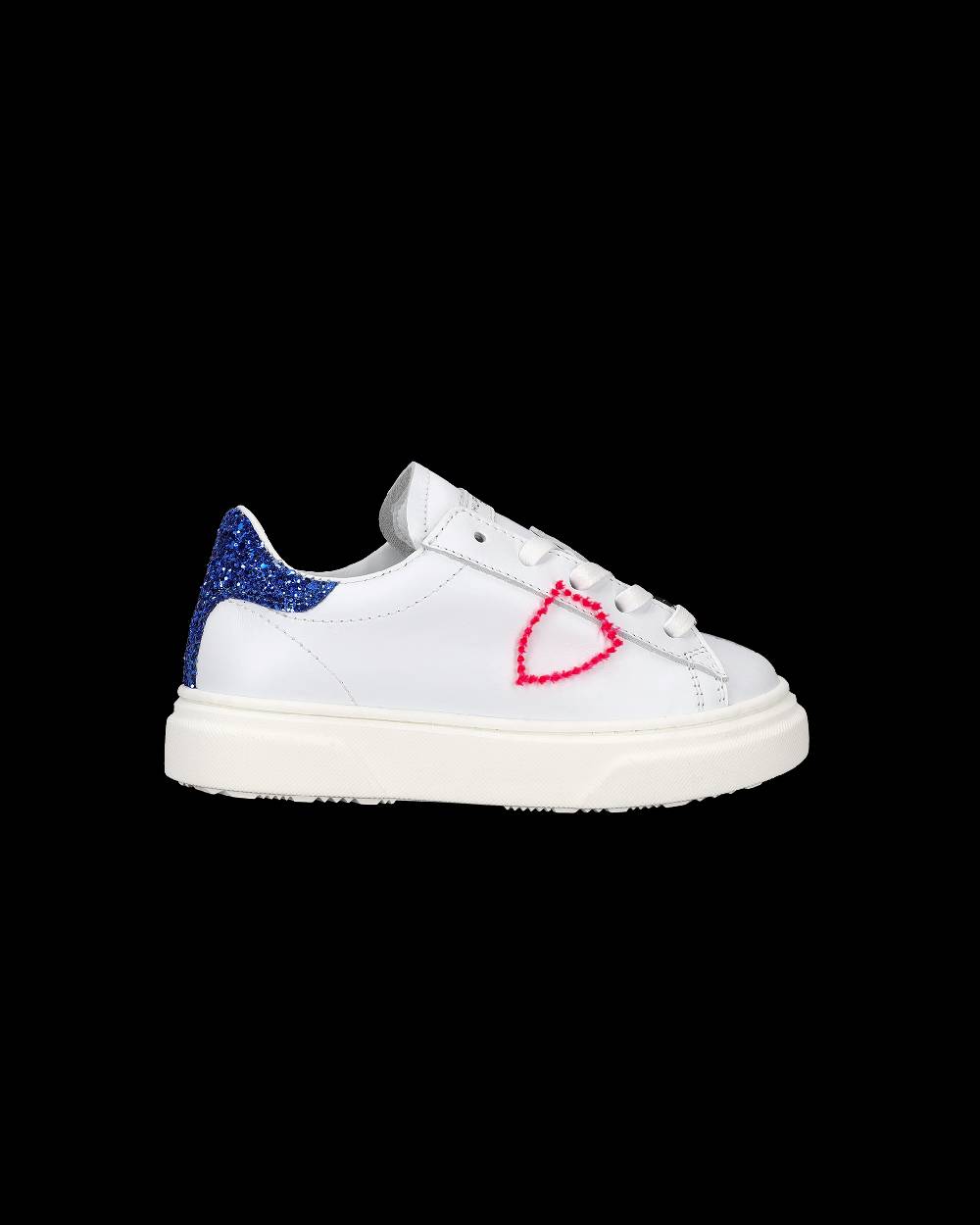 Philippe Model Scarpe da Bambini Temple Bianche e Blu in Pelle Vendita Calda