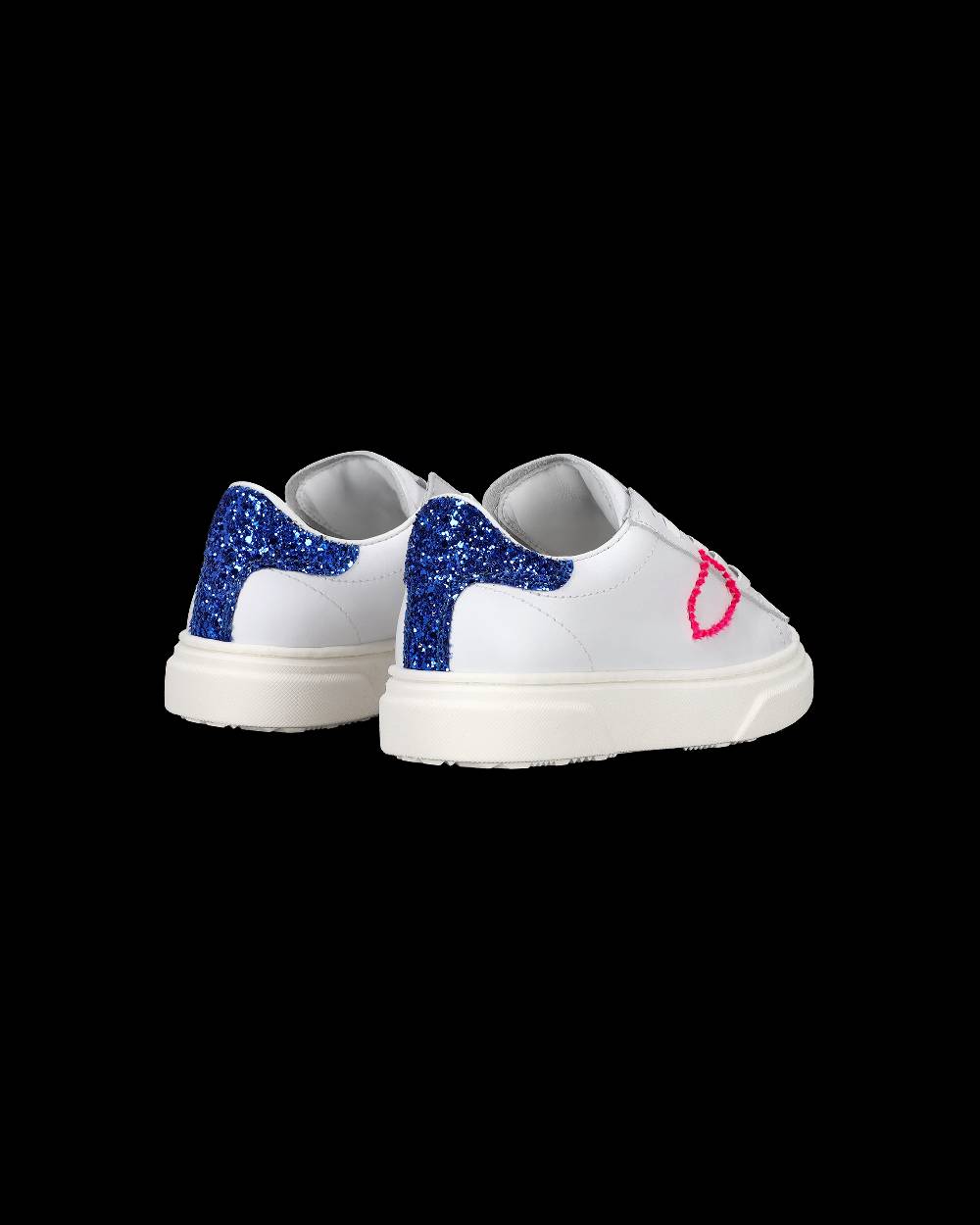 Philippe Model Scarpe da Bambini Temple Bianche e Blu in Pelle Vendita Calda