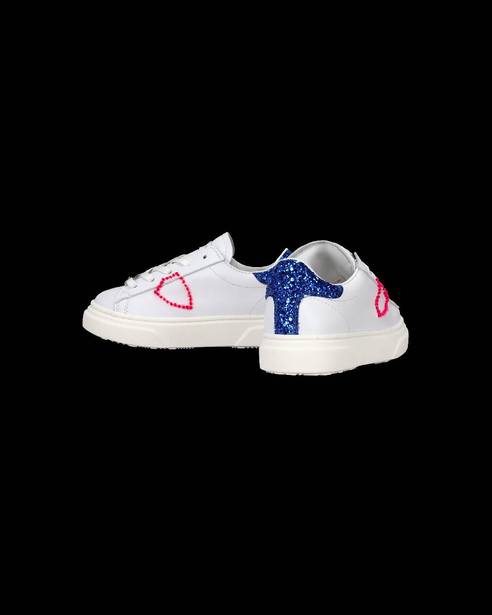 Philippe Model Scarpe da Bambini Temple Bianche e Blu in Pelle Vendita Calda